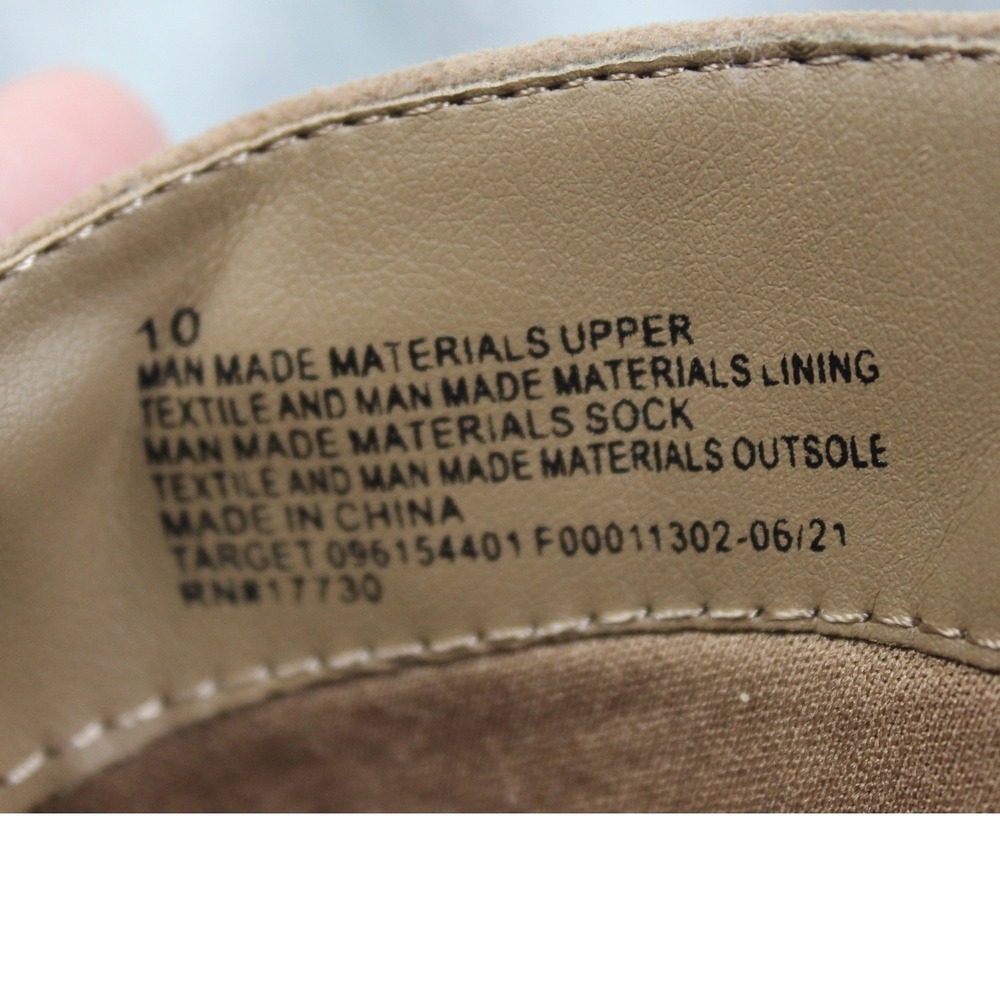 Universal‎ Thread Tan Faux Suede Slouch Western Boots Pointed Toe Size 10 - Picture 9 of 10